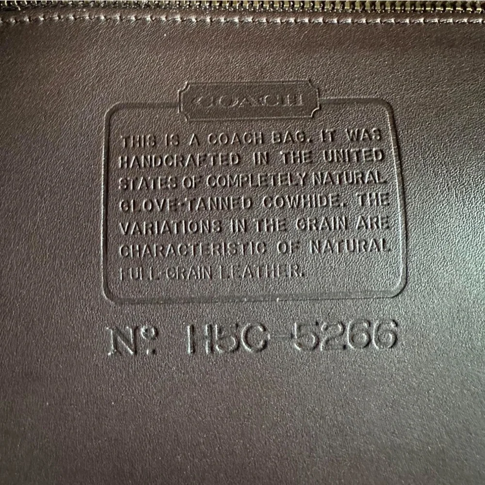 Coach Dark Brown Leather Briefcase
